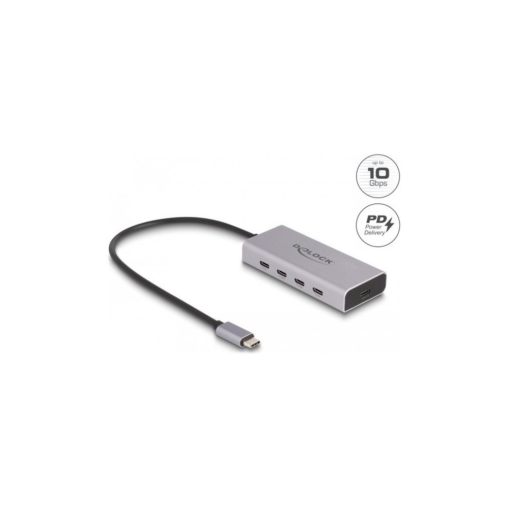 DeLOCK Delock - hubb - 10 Gbps, PD 85W, with 30 cm connection cable - 5 portar
