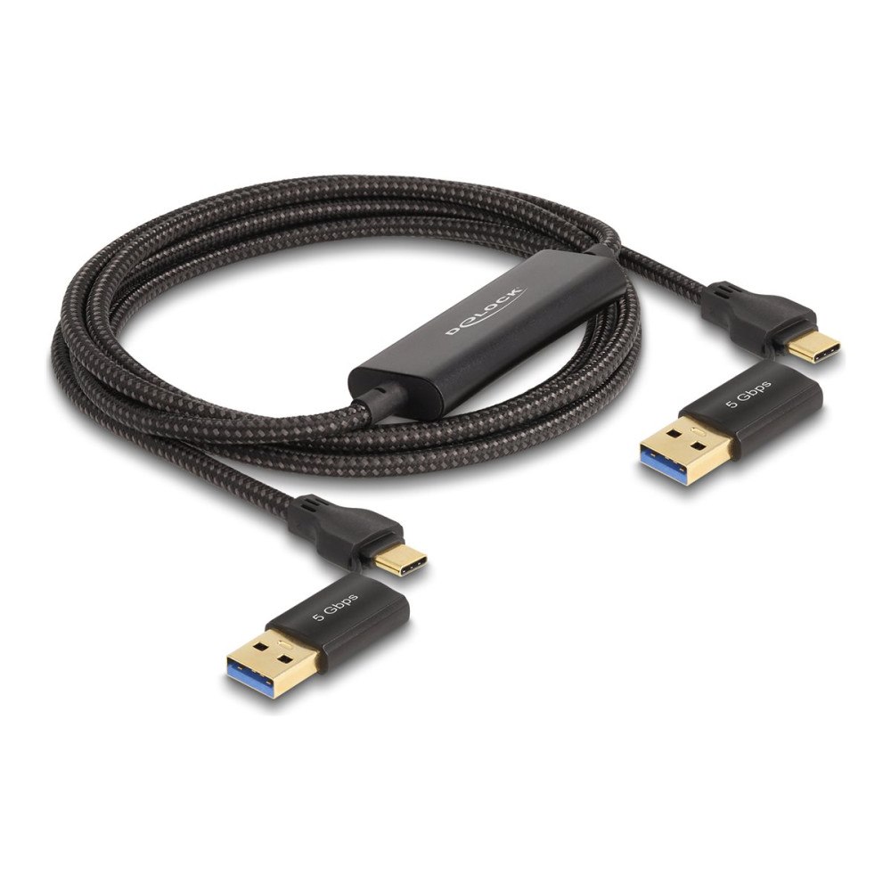 DeLOCK Delock - USB-C-kabeluppsättning - 24 pin USB-C till 24 pin USB-C - 2 m