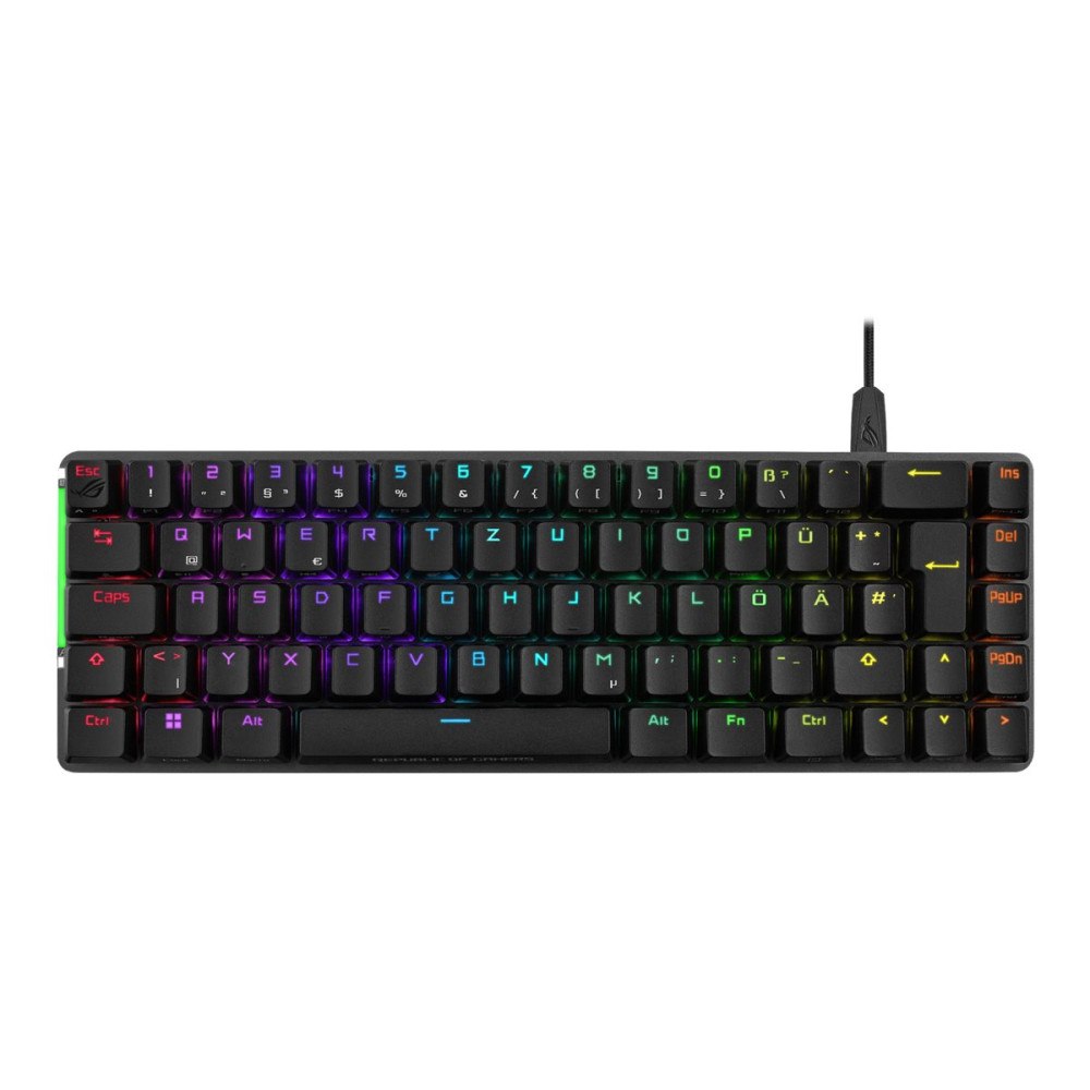 ASUSTeK COMPUTER ASUS ROG Falchion Ace - tangentbord - 65% compact - med pekpanel - QWERTZ - tysk - svart Inmatningsenhet
