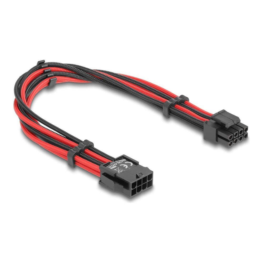 DeLOCK Delock - förlängningskabel för ström - 8-stifts EPS12V till 8-stifts EPS12V (4+4) - 30 cm