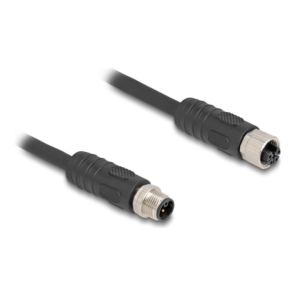 DeLOCK Delock - sensorns förlängningskabel - 4 stifts M12 till 4 stifts M12 - 3 m
