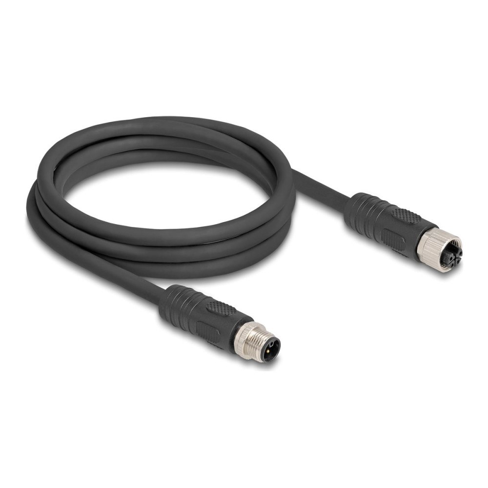DeLOCK Delock - sensorkabel - 4 stifts M12 till 4 stifts M12 - 2 m