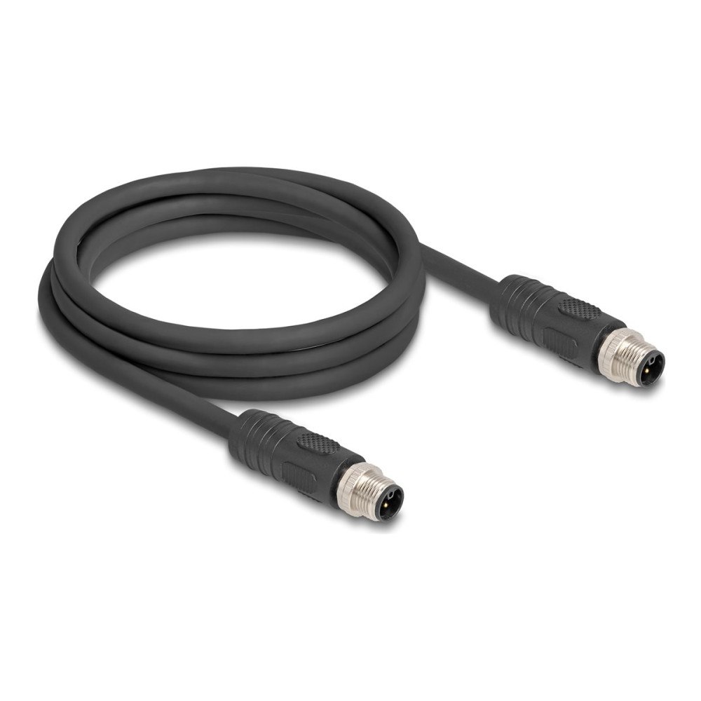 DeLOCK Delock - sensorkabel - 4 stifts M12 till 4 stifts M12 - 2 m