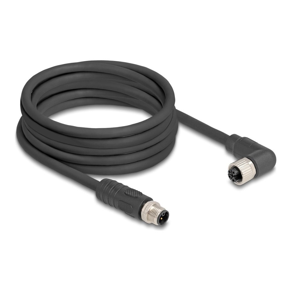 DeLOCK Delock - sensorkabel - 4 stifts M12 till 4 stifts M12 - 5 m