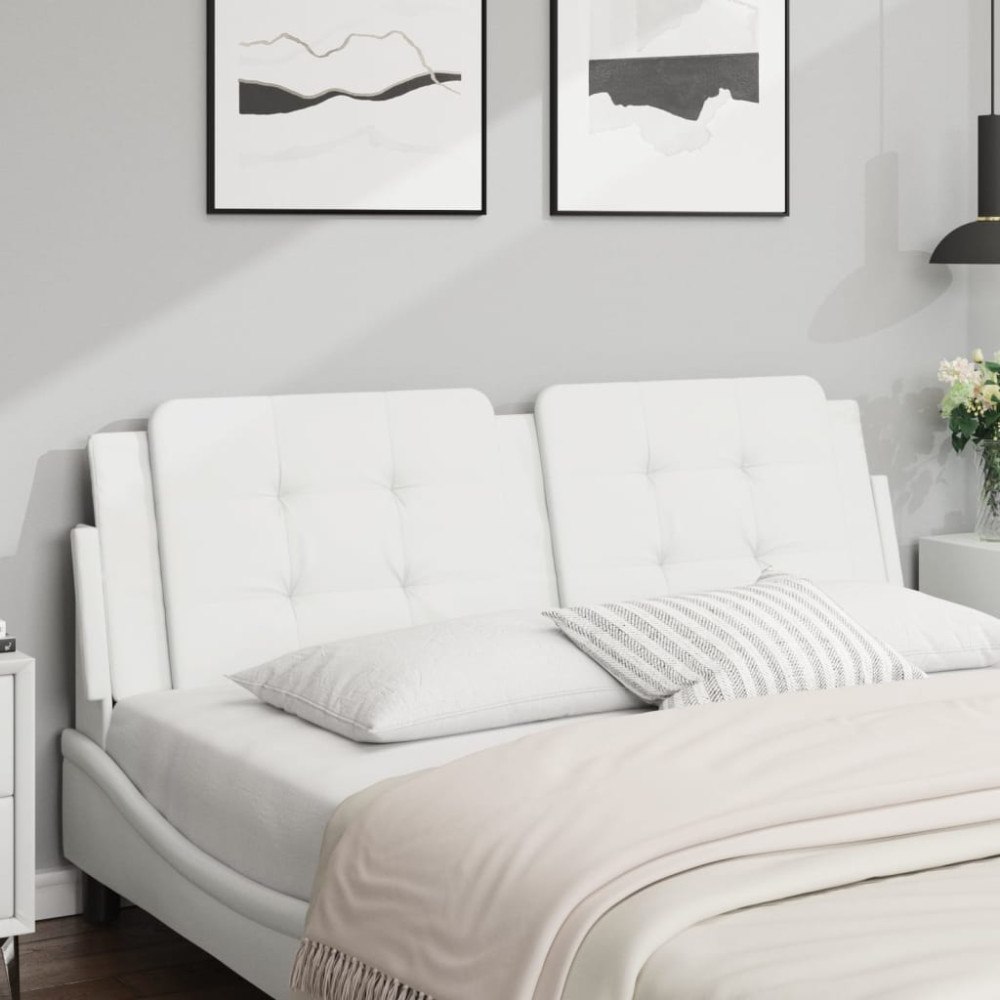 vidaXL Dyna till huvudgavel vit 152 cm konstläder