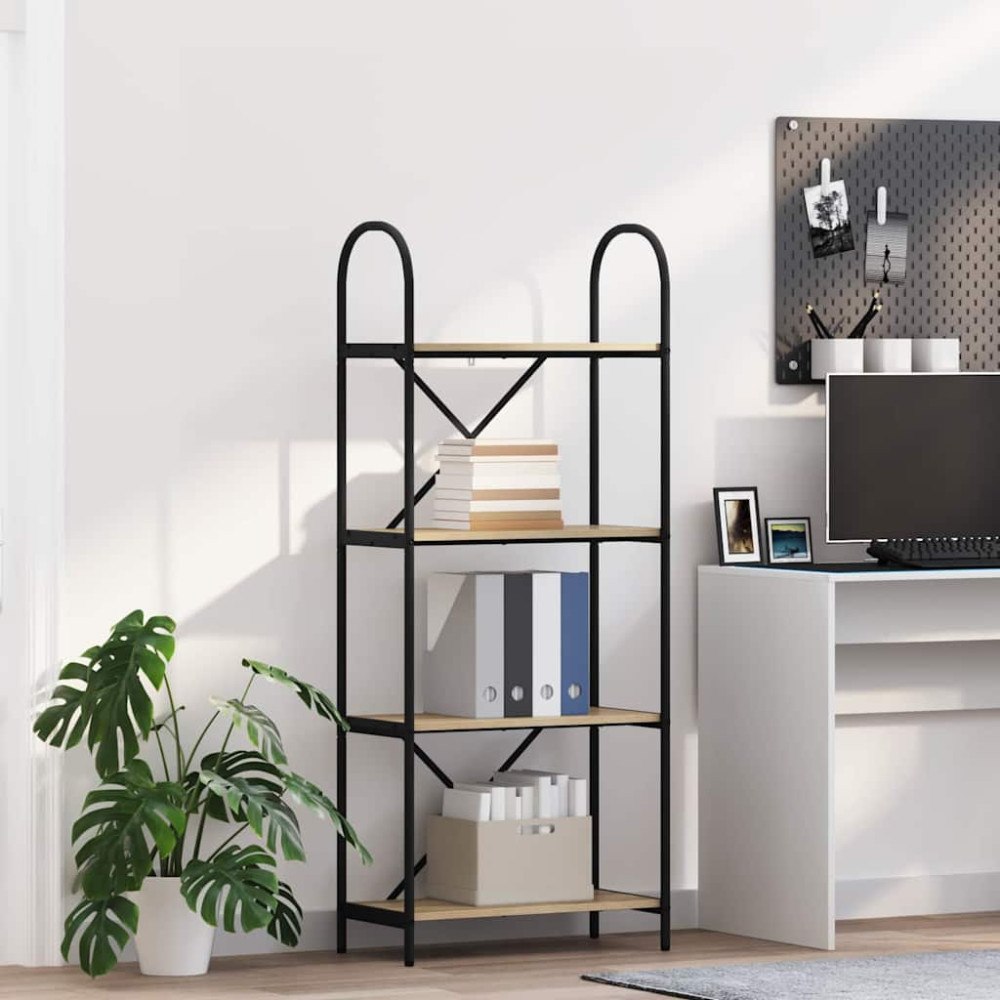 vidaXL Hyllsystem Sonoma ek 60 x 30 x 146 cm Konstruerat trä