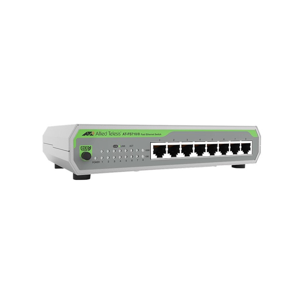 Allied Telesis Allied Telesis CentreCOM FS710/8 - switch - 8 portar - ohanterad