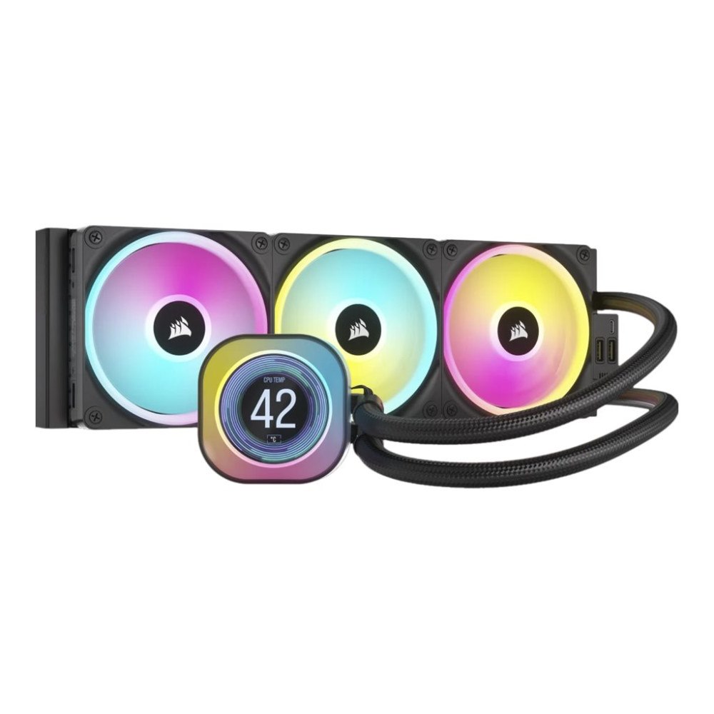 Corsair CORSAIR iCUE Link H150i LCD - kylsystem med vätska till processorn