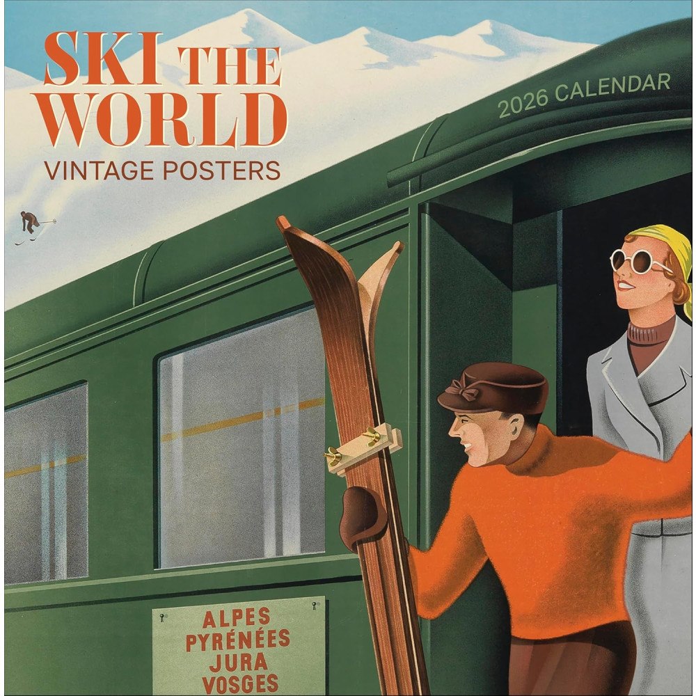 Pomegranate Europe Ltd Ski the World: Vintage Posters : 2026 Wall Calendar