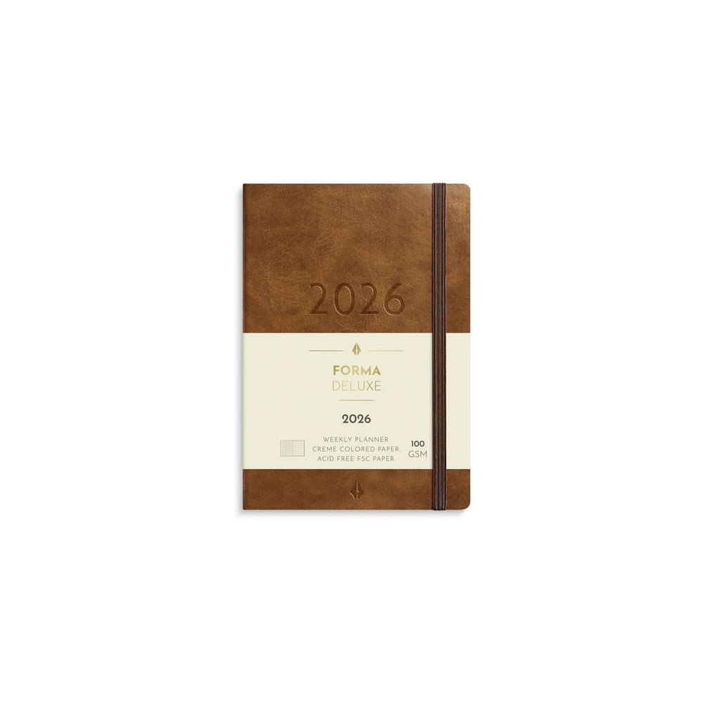 Burde Liten Veckokal. Forma Deluxe 2026 brun