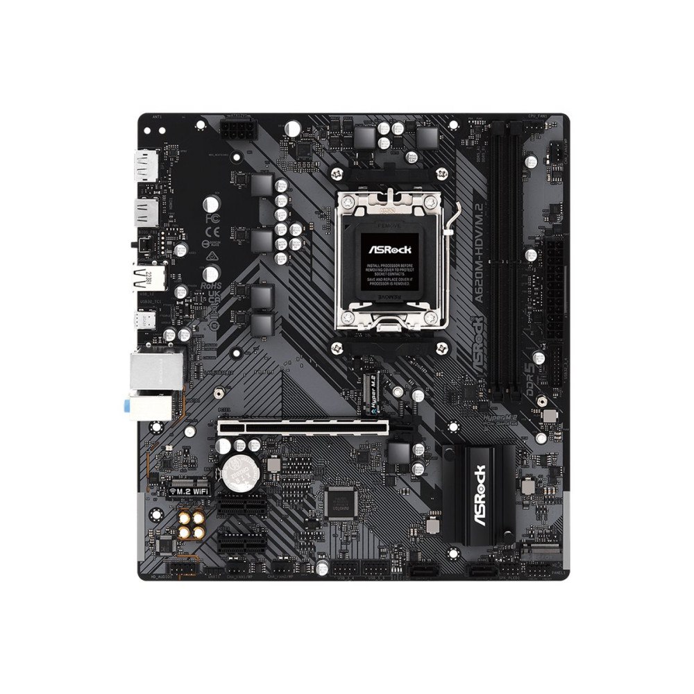ASRock ASRock A620M-HDV/M.2 - moderkort - micro ATX - Socket AM5 - AMD A620