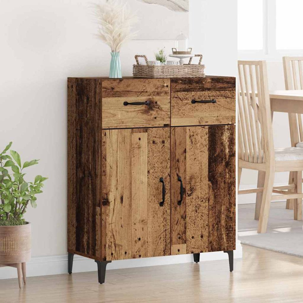 vidaXL Sideboard Gammalt trä 34 x 69.5 x 90 cm Konstruerat trä