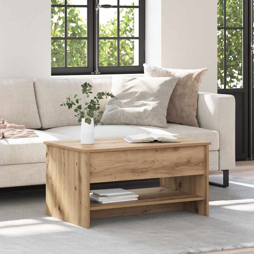vidaXL Kaffeebord artisan ek 80 x 50.5 x 41.5 cm Konstruerat trä