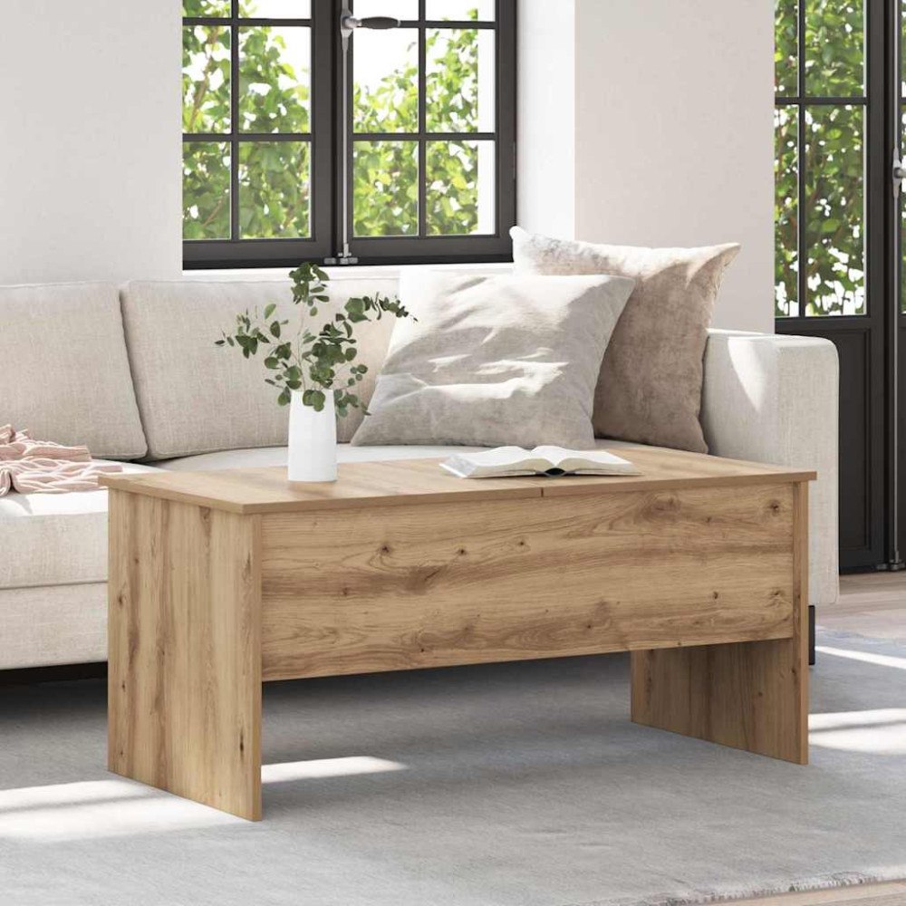 vidaXL Kaffeebord artisan ek 102 x 50.5 x 46.5 cm Konstruerat trä