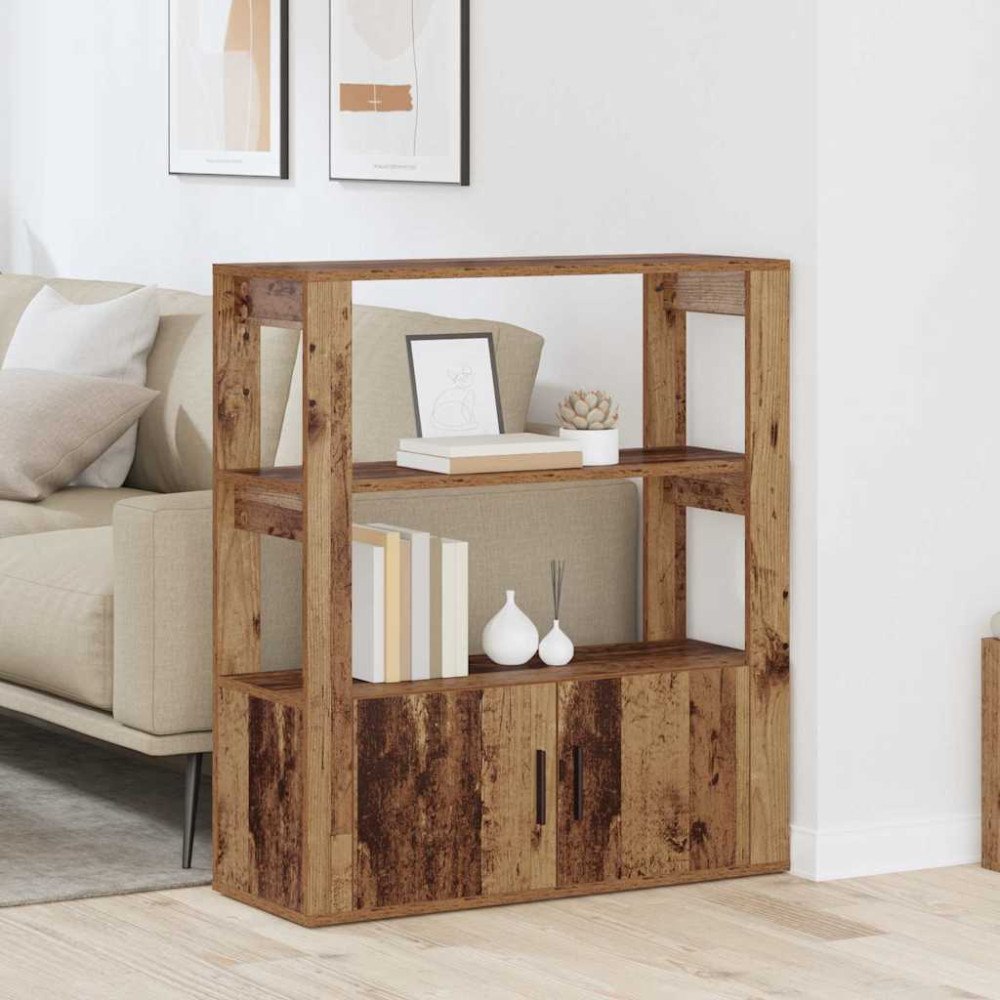 vidaXL Sideboard Gammalt trä 30 x 80 x 90 cm Konstruerat trä