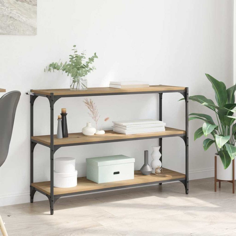 vidaXL Bokskåp artisan ek 100 x 33 x 71 cm Konstruerat trä