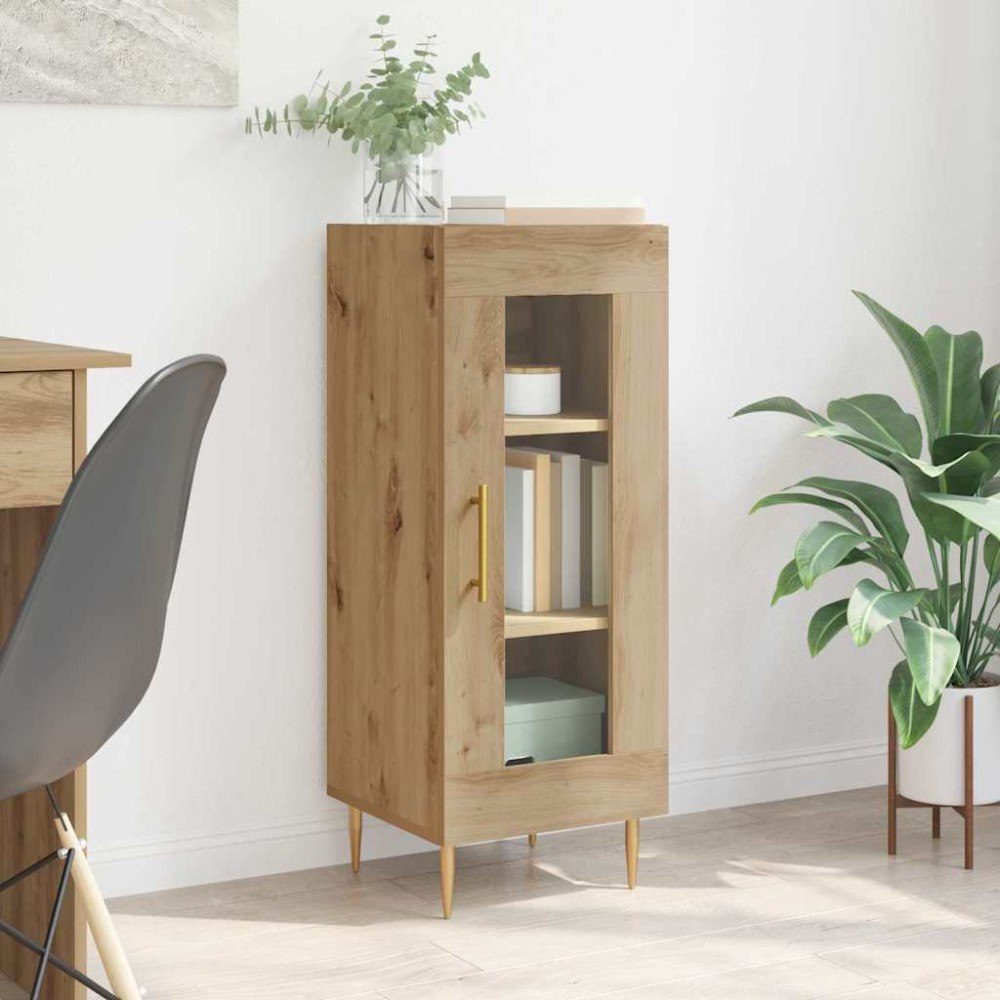 vidaXL Sideboard artisan ek 34 x 34,5 x 90 cm Konstruerat trä