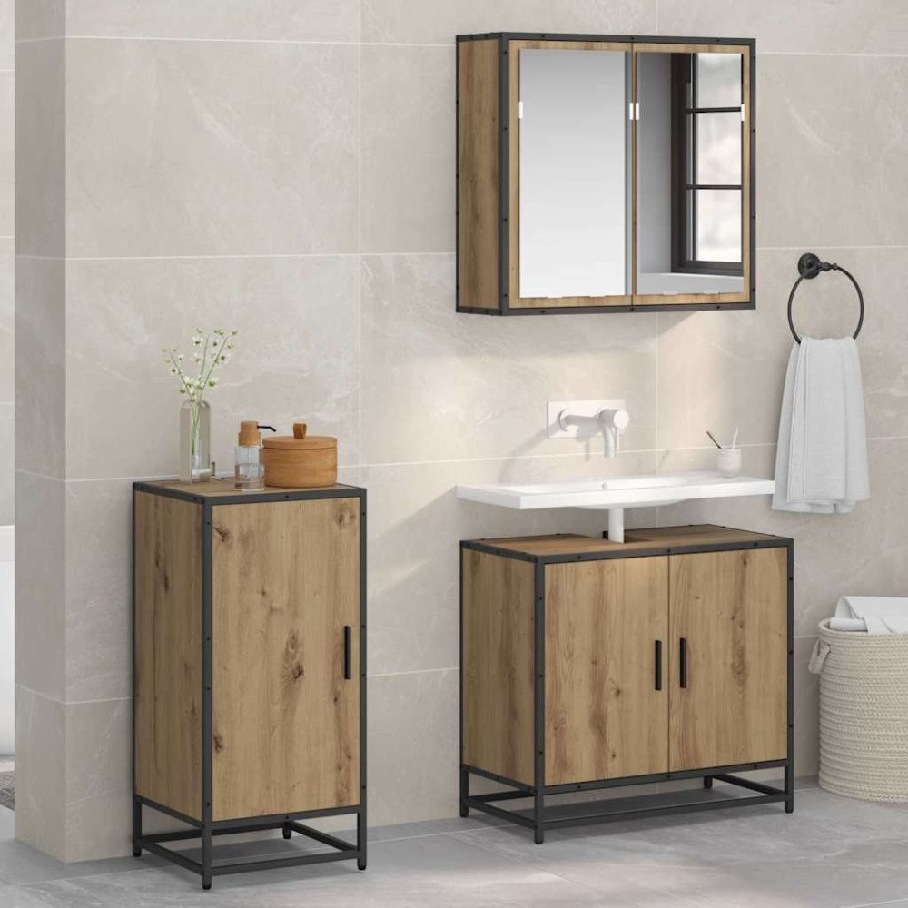 vidaXL Sideboard artisan ek 35 x 35,5 x 76 cm Konstruerat trä