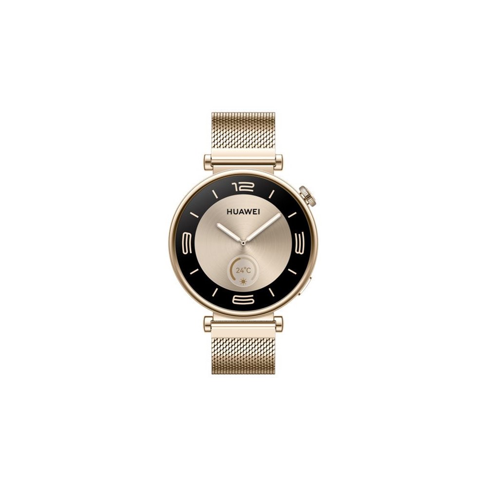 Huawei Technologies Huawei Watch GT 4 - rostfritt stål - smart klocka med milanese-rem - ljust guld