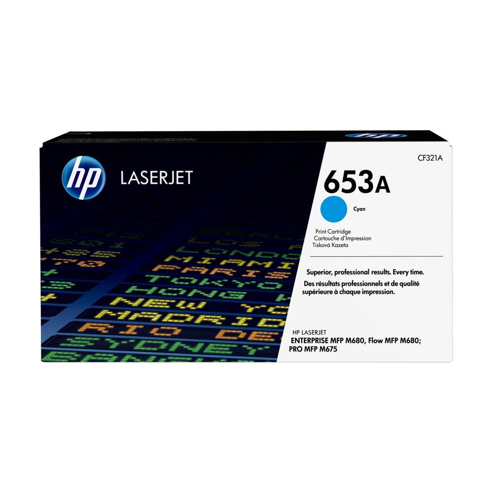 Hewlett-Packard HP 653A - cyan - original - LaserJet - tonerkassett (CF321A)