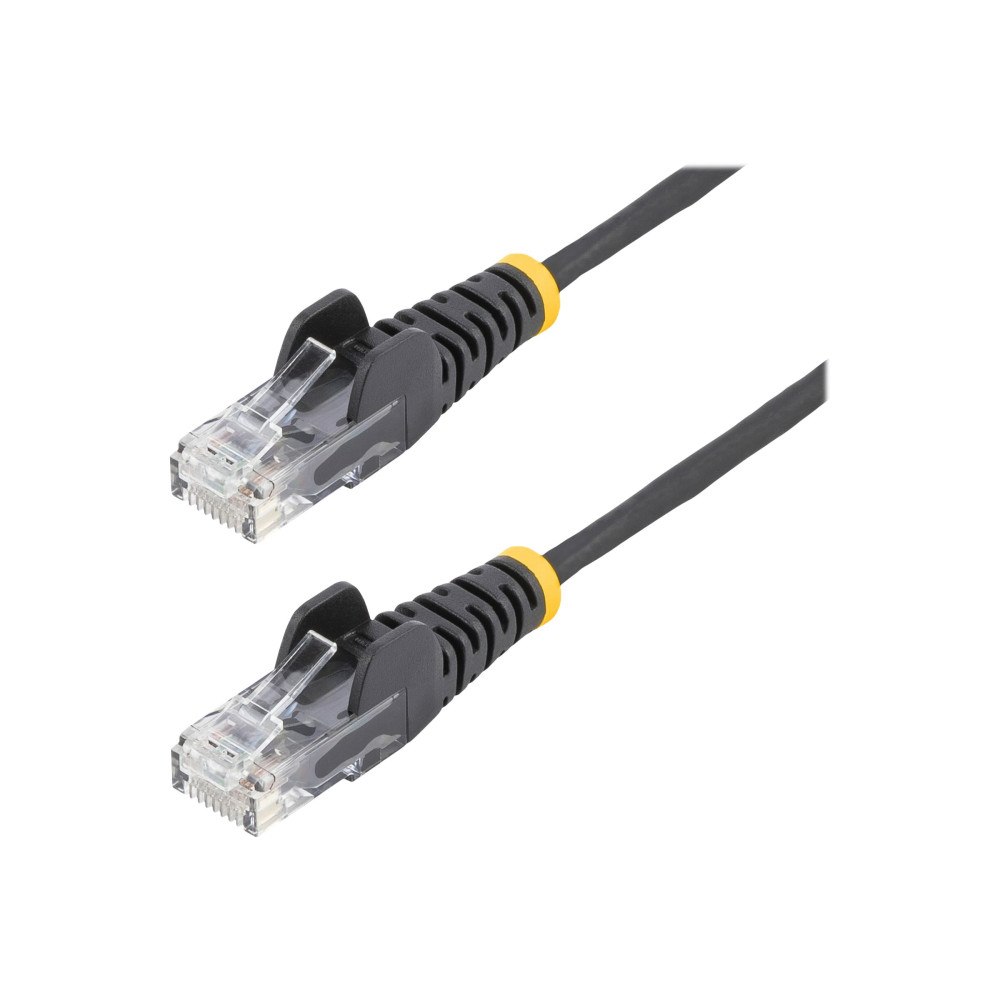 StarTech.com StarTech.com 3 m CAT6-kabel - Tunn - Ej hakfria RJ45-kontakter - Svart - patch-kabel - 3 m - svart