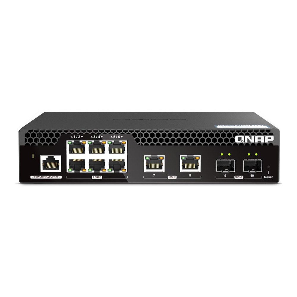 QNAP Systems, Inc QNAP Web Managed Series - switch - halv bredd, lager 2 - 10 portar - Administrerad - rackmonterbar