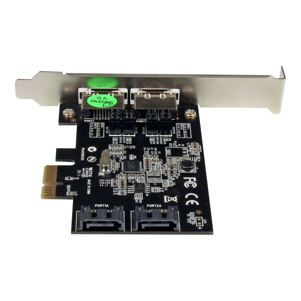 StarTech.com StarTech.com PCI Express SATA 6 Gbps eSATA-kontrollerkort med 2 portar - PCIe SATA III-kort med dubbla portar - 2 intern...