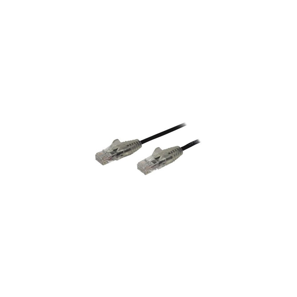 StarTech.com StarTech.com 1 m CAT6-kabel - Tunn - Hakfria RJ45-kontakter - Svart - patch-kabel - 1 m - svart
