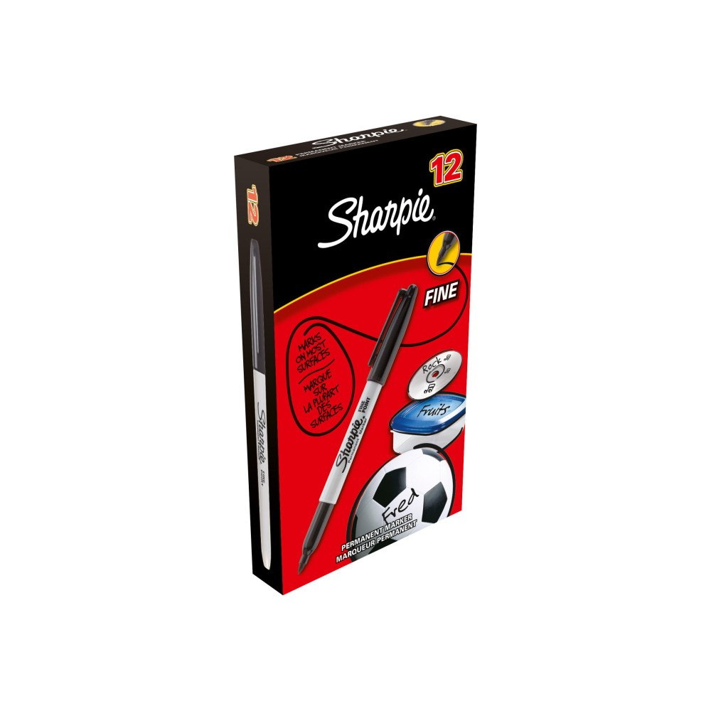 Newell Brands Sharpie - markering - svart (paket om 12)