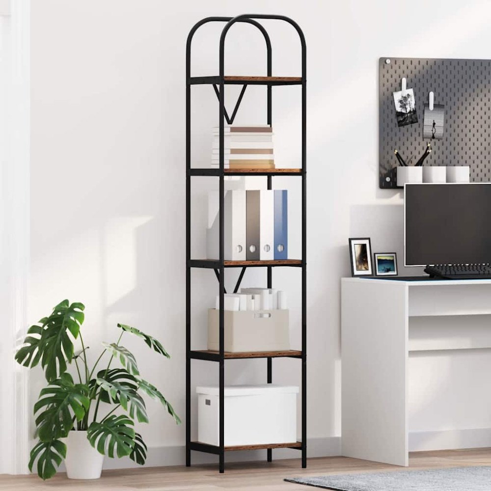 vidaXL Hyllsystem Gammalt trä 40 x 30 x 183 cm Konstruerat trä