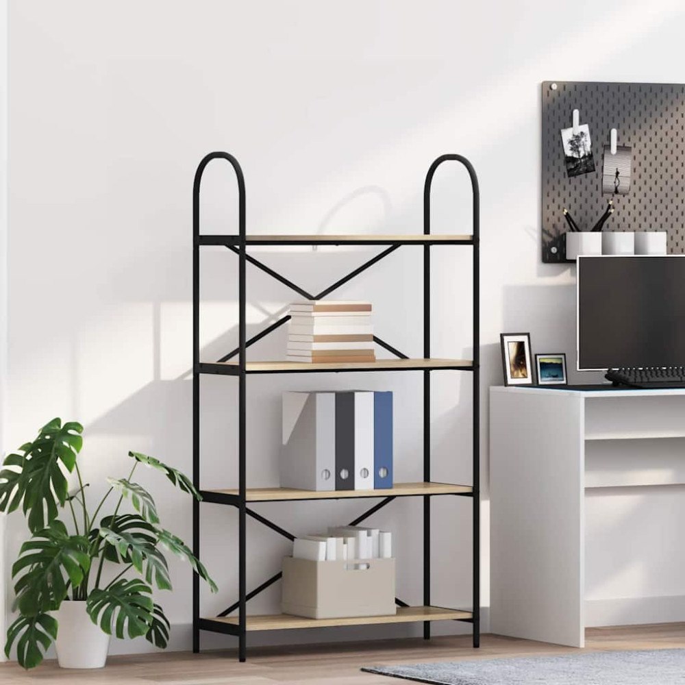 vidaXL Hyllsystem Sonoma ek 80 x 30 x 146 cm Konstruerat trä