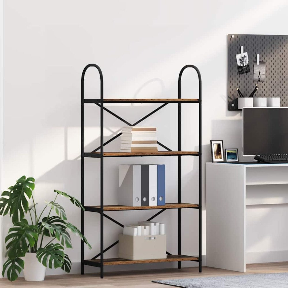 vidaXL Hyllsystem Gammalt trä 80 x 30 x 146 cm Konstruerat trä