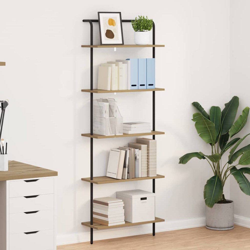 vidaXL Hyllsystem artisan ek 60 x 24 x 168 cm Konstruerat trä