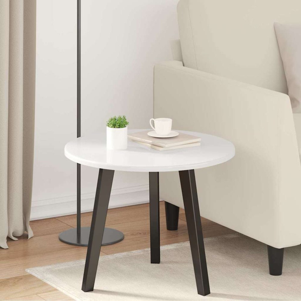 vidaXL Bordsskiva Vit högglans 50 x 50 x 1.5 cm Konstruerat trä