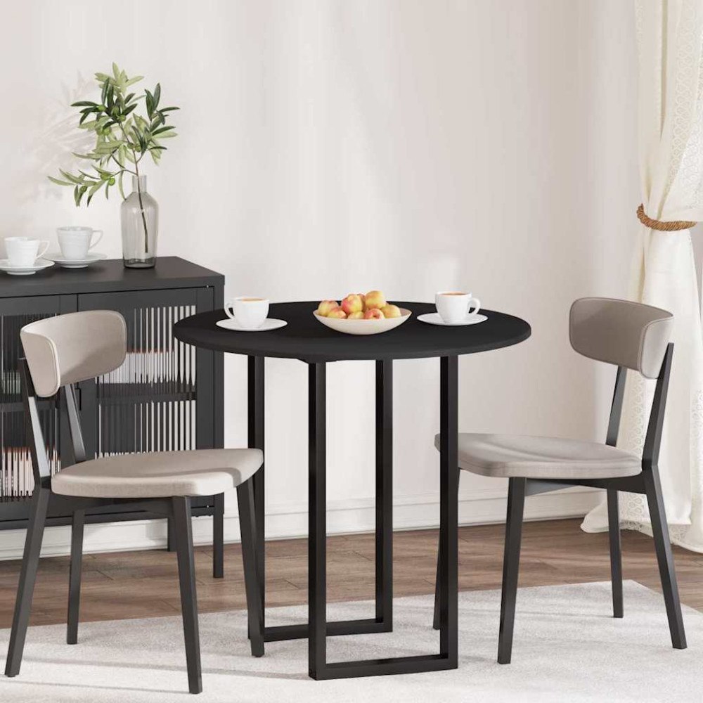 vidaXL Bordsskiva Svart 80 x 80 x 1.5 cm Konstruerat trä