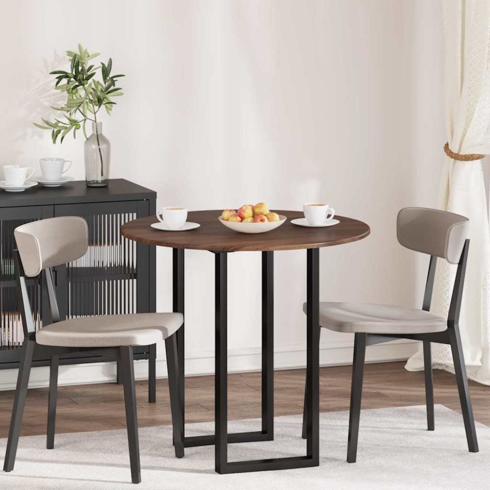 vidaXL Bordsskiva brun ek 80 x 80 x 1.5 cm Konstruerat trä