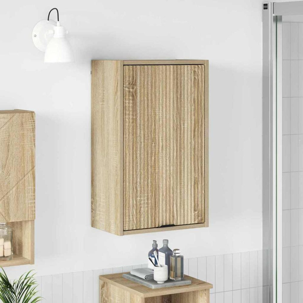 vidaXL Badrumsskåp Sonoma ek 39 x 23.5 x 65 cm Konstruerat trä