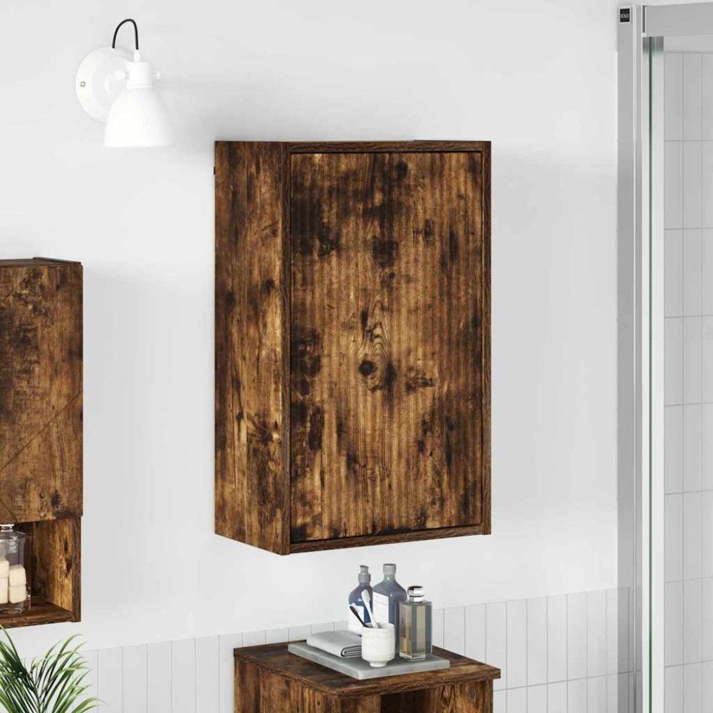 vidaXL Badrumsskåp Rökfärgad ek 39 x 23.5 x 65 cm Konstruerat trä