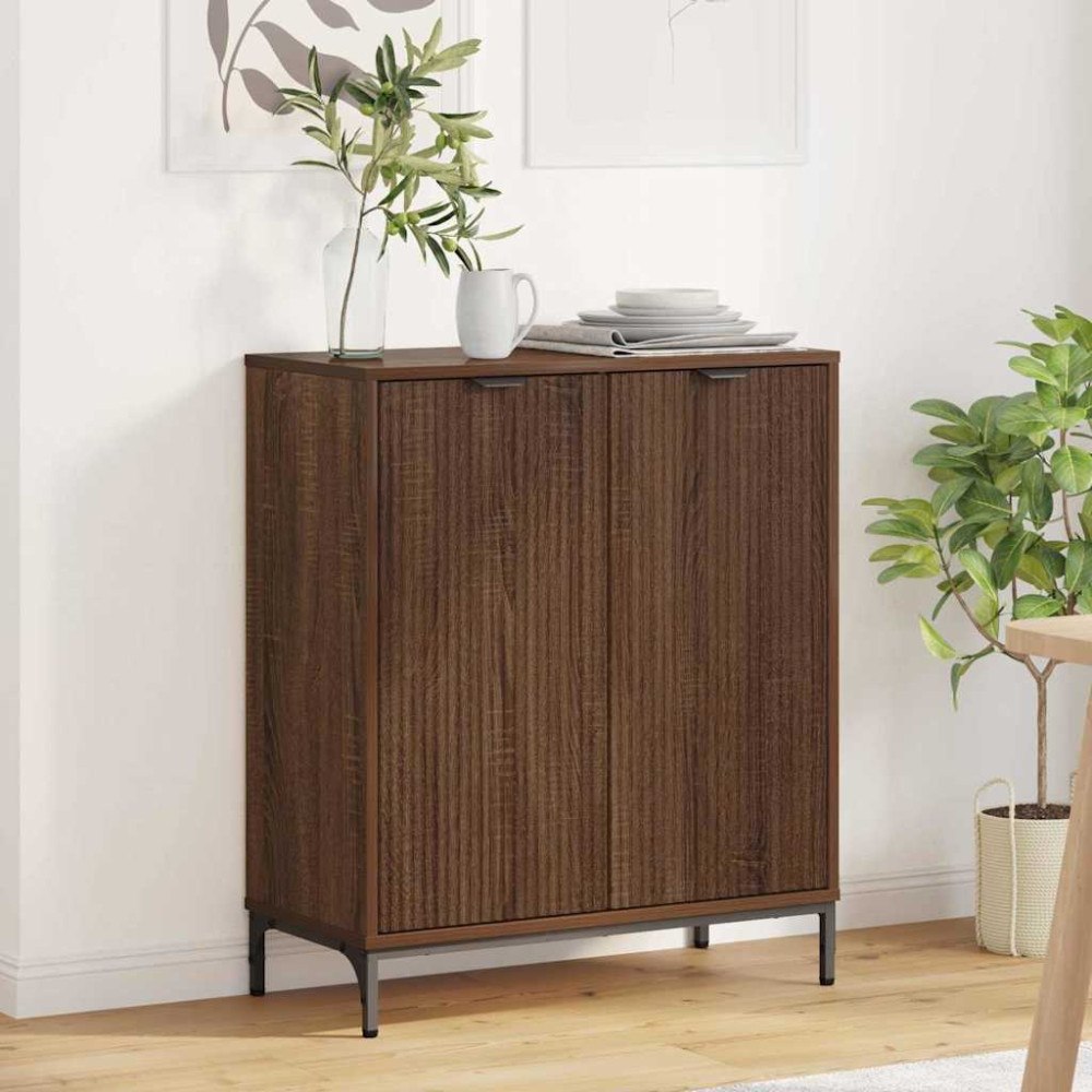 vidaXL Sideboard brun ek 69,5 x 33 x 82 cm Konstruerat trä