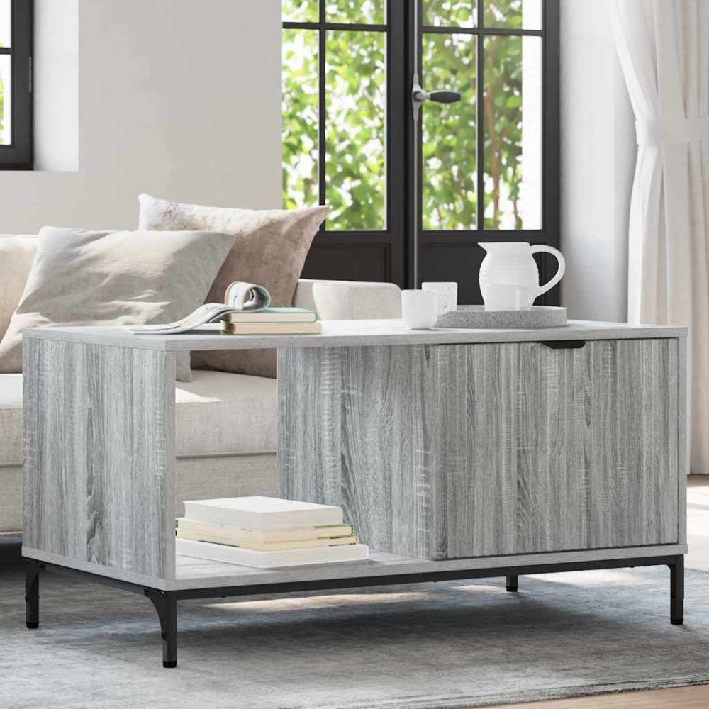 vidaXL Kaffeebord Grå sonoma 90 x 49 x 46 cm Konstruerat trä