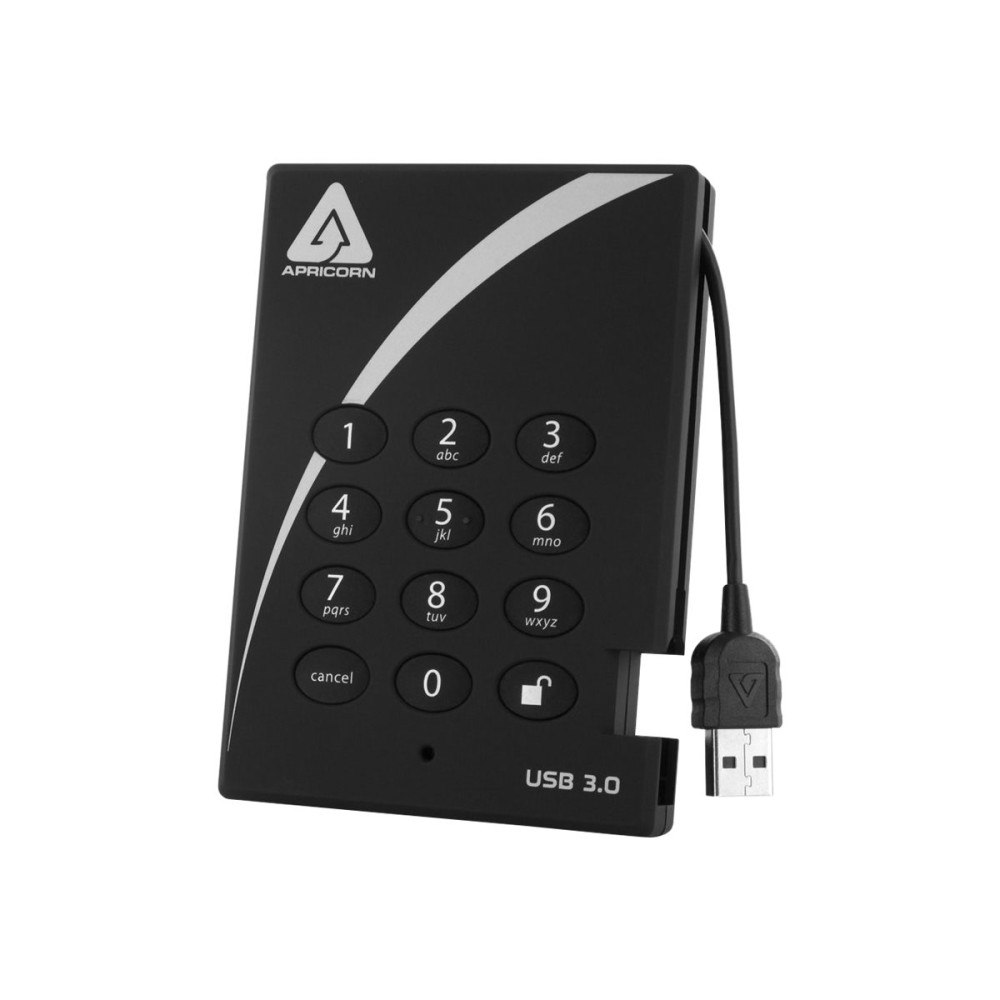 Apricorn Apricorn Aegis Padlock 3.0 A25-3PL256-2000 - hårddisk - 2 TB - USB 3.0