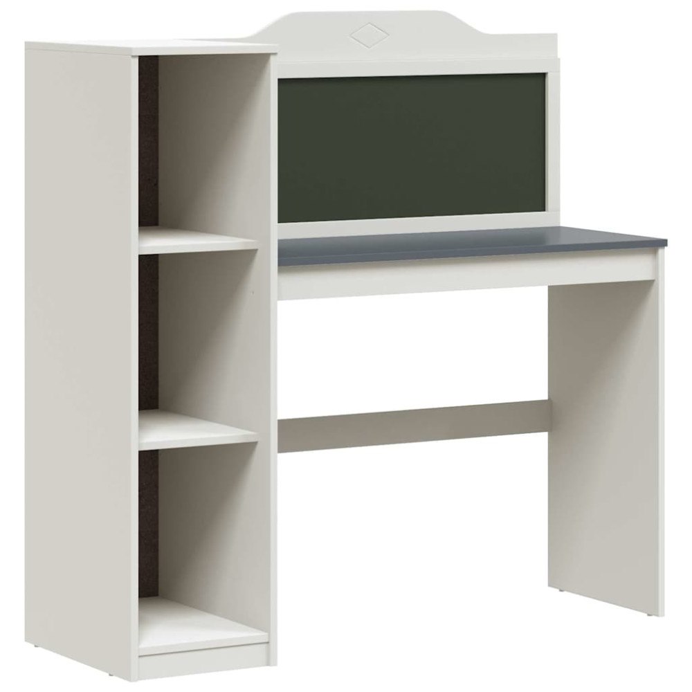 vidaXL Tavelskrivbord Vit och grå 120 x 45 x 118.5 cm Konstruerat trä