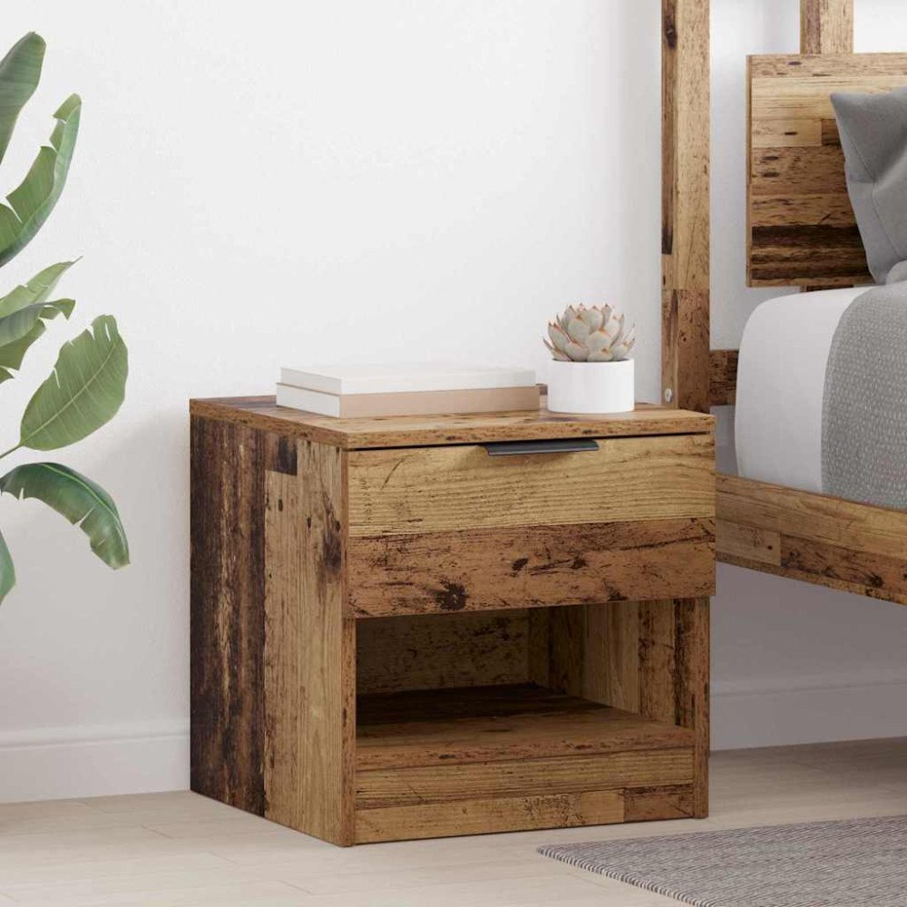 vidaXL Sängskåp 2 pcs Gammalt trä 40 x 39 x 40 cm Konstruerat trä