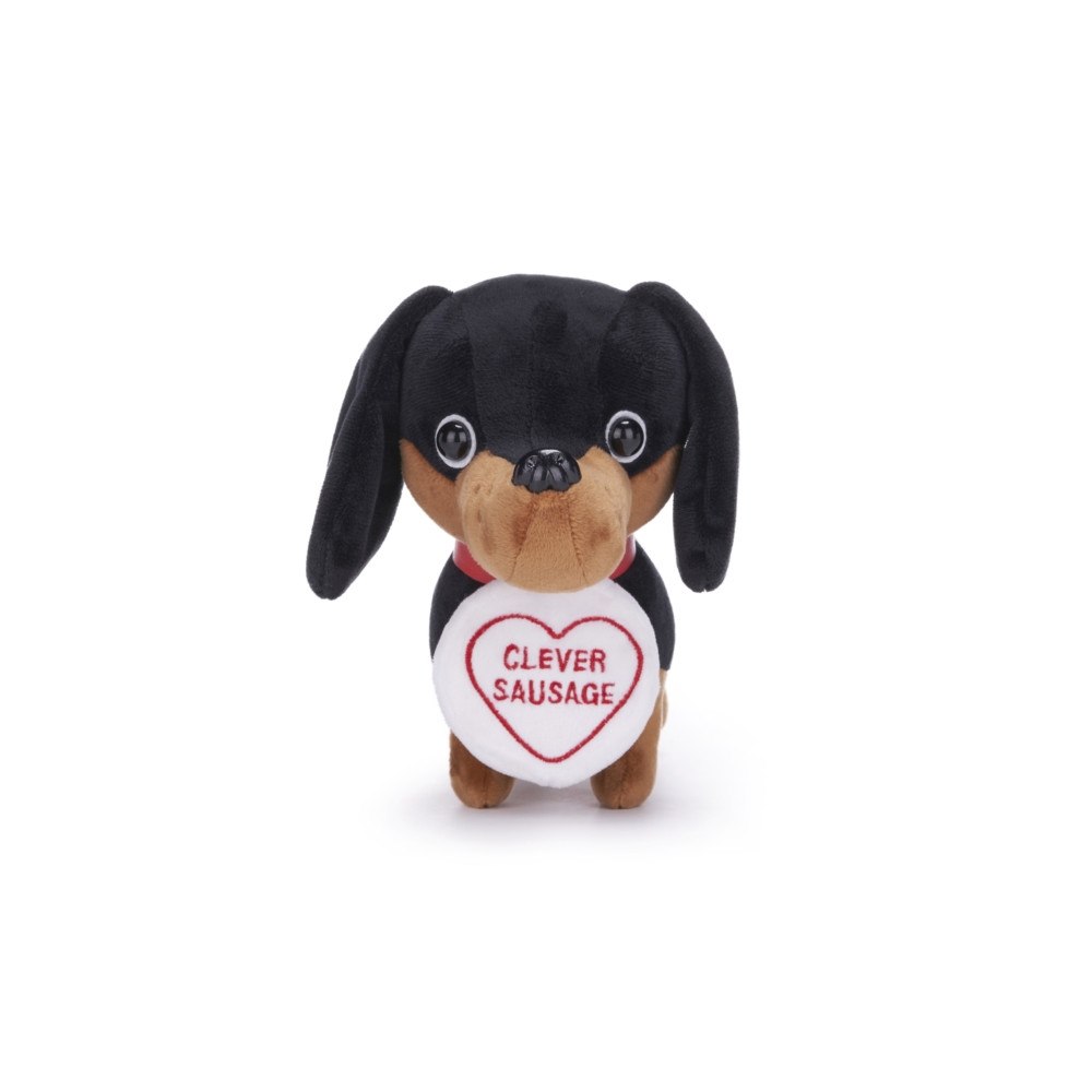 POSH PAWS INTERNATIONAL Love Hearts 7" Clever Sausage Dog Plush Gift