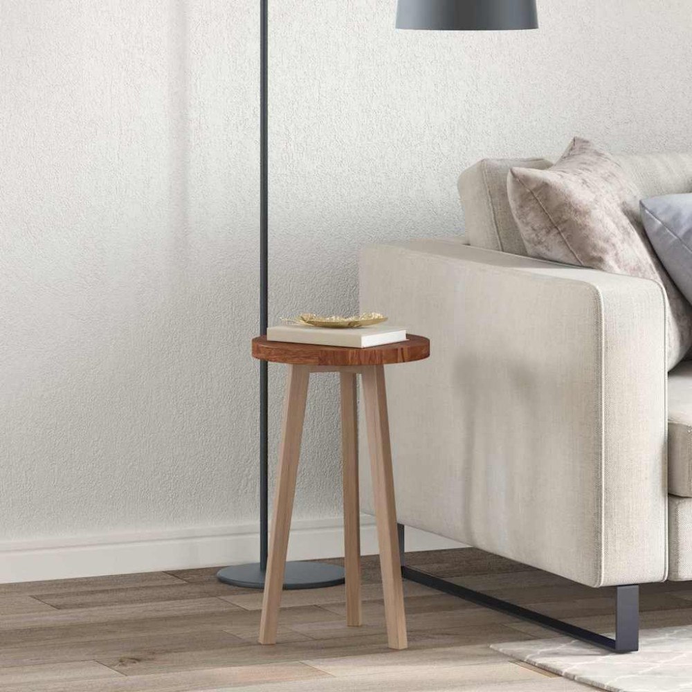 vidaXL Bordsskiva Övrigt Mörkbrun Ø 30 x 2.5 cm Solitt Ekträ