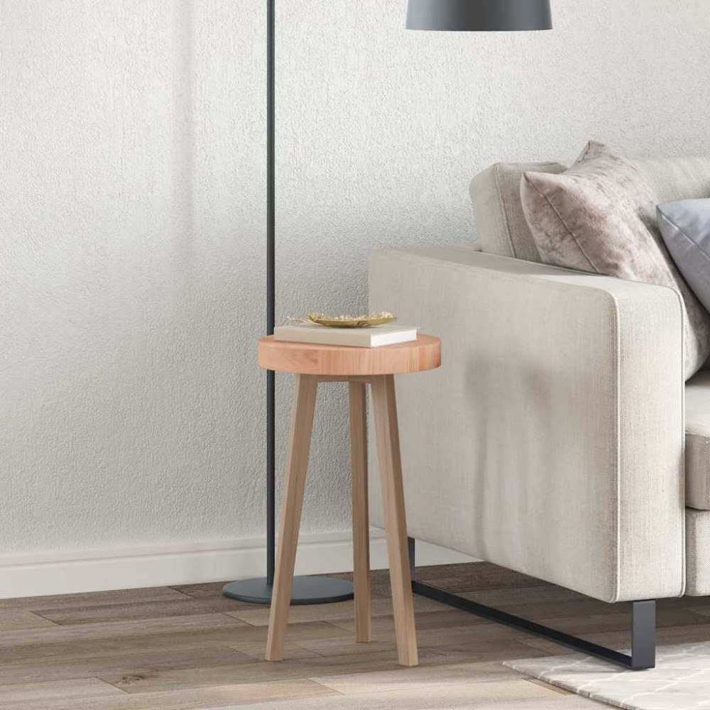 vidaXL Bordsskiva Övrigt Ljusbrun Ø 30 x 4 cm Solitt Ekträ