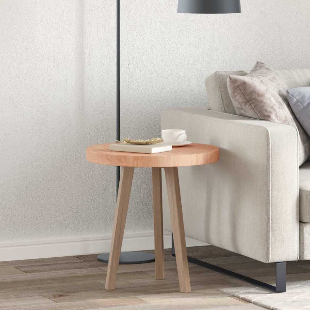 vidaXL Bordsskiva Övrigt Ljusbrun Ø 50 x 4 cm Solitt Ekträ