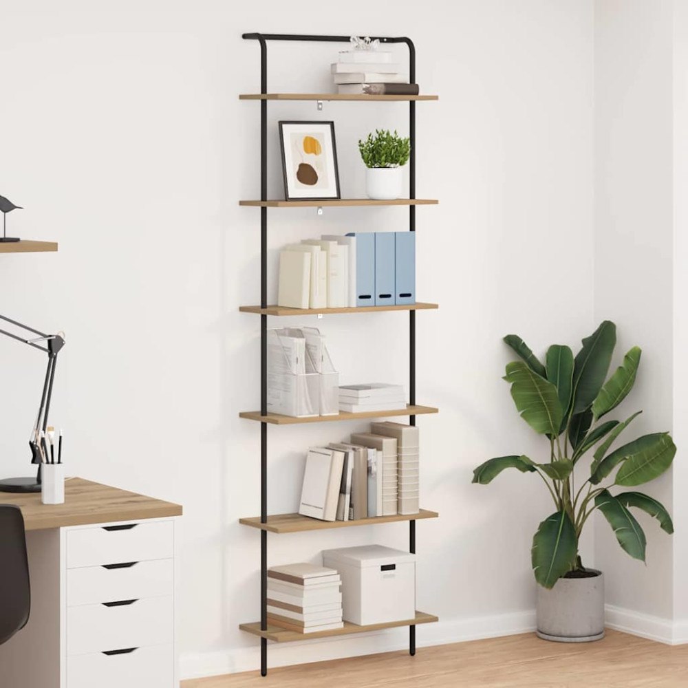 vidaXL Hyllsystem artisan ek 60 x 24 x 203 cm Konstruerat trä
