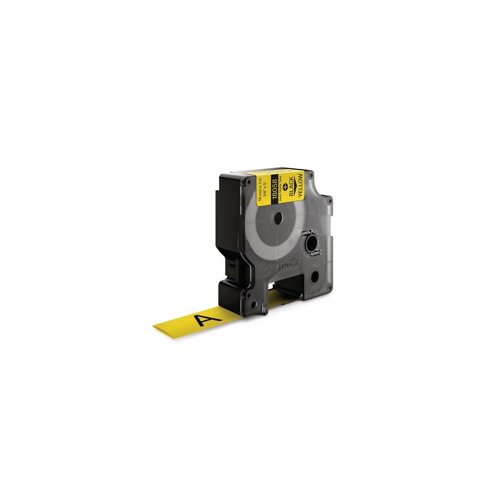 DYMO Tape Rhino krympslang 19mm svart på gul