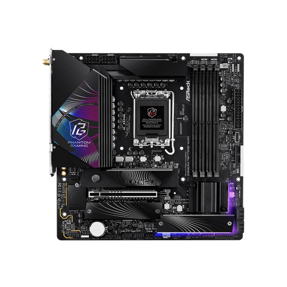 ASRock ASRock Phantom Gaming Z890M RIPTIDE WIFI - moderkort - micro ATX - LGA1851-uttag - Z890